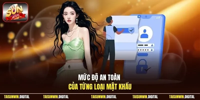 Mức độ an toàn của từng loại mật khẩu